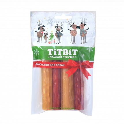 Мармеладные палочки для собак Red snack (Новогодняя коллекция) TiTBIT