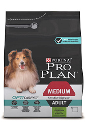 PROPLAN ADULT MEDIUM DIGESTION для взр. собак средних пород с чув/пищ ягненок 14кг 12366972
