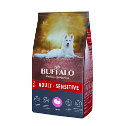 Mr. Buffalo ADULT SENSITIVE Сухой корм д/с средних и крупных пород ягненок 14кг