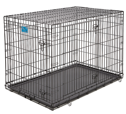 Клетка MidWest Life Stages для собак 124х79х82h см, 2 двери, черная (27012)