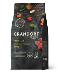 GRANDORF (Грандорф) Fresh корм для котят свежее мясо ягненка с бататом 400 г