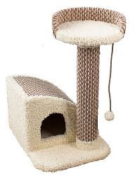 Когтеточка комплекс для кошки джутовый 50х40 "Хижина" "Рыжебок"