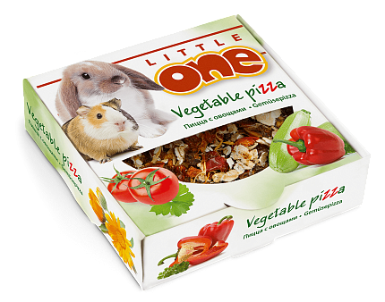 LITTLE ONE Пицца с овощами лакомство-игрушка для всех видов грызунов 55 г