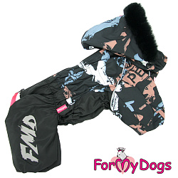 FOR MY DOGS Комбинезон черно/коричневый для мальчика р-р 20