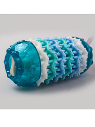 Жевательная игрушка для чистки зубов шестиступенчатая со вкусом копченой курицы, синяя 78818