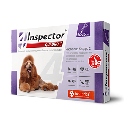 Inspector (Инспектор) капли Квадро К для собак 10-25кг 1 пипетка, Неотерика