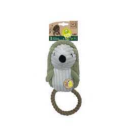 Игрушка мягкая для собак Ежик LEIF ECO с канатом, 26 см, MPets