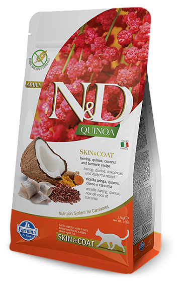 Farmina (Фармина) N&D Grain Free Quinoa Skin&Coat Herring  д/к сельдь и киноа 1,5 кг 8807