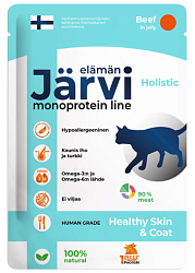 Jarvi (Ярви) влажный монопротеиновый корм для кошек красота кожи и шерсти говядина в желе, 85г
