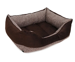 Лежанка ЛОФТ МОККО пухлик №2 50*42*20 Rich Breed ЛФ-42 ТЕМНО-КОРИЧНЕВЫЙ
