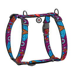 Шлея WAUDOG Nylon с QR-паспортом "Лето", пл. фастекс, S, Ш 15 мм, A 30-40, B 30-50 5616