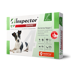 Inspector (Инспектор) капли Квадро К для собак 4-10кг, 1 пипетка, Неотерика