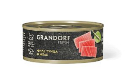 Grandorf FRESH консервы для кошек филе тунца в желе, 70 г