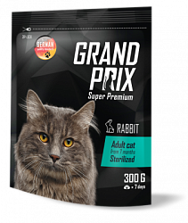 GRAND PRIX CAT Adult Sterilized сухой корм для стерилизованных кошек с кроликом 0,3 кг