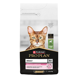PRO PLAN (Про План) DELICATE DIGESTION сухой корм для взрослых кошек с ягненком, 1,5 кг