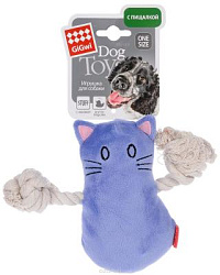 Игрушка "Кот" с пищалкой ткань,пластик 75034  GiGwi