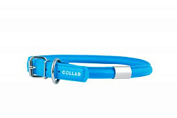 Ошейник "Collar Glamour" круглый с адресником (ширина 6 мм, длина 17-20 см) голубой 34732