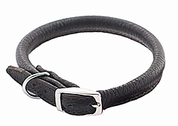 ZooM Ошейник кожаный круглый CORD d5мм, пряжка 10мм, обхват 18-22см 410210