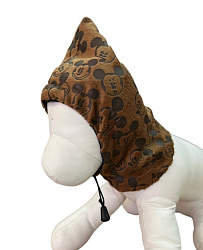 Капор "Микки", ворс, корич, M / Pet Feshion