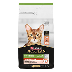 PRO PLAN (Про план) STERILISED VITAL FUNCTIONS сухой корм для стерилизованных кошек с лососем, 1.5кг