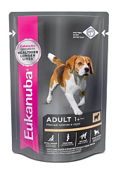 Корм для собак Eukanuba Adult All Breed влажный рацион с ягнёнком в соусе, 100г
