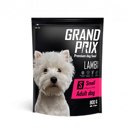 GRAND PRIX DOG Сухой корм для взрослых собак мелких и миниатюрных пород с ягненком 0,8 кг