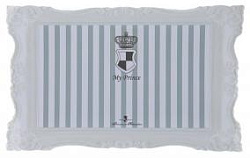 Коврик под миску My Prince 44*28 см серая с полосками 24786 Trixie
