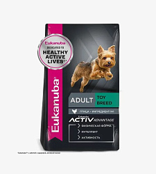 Eukanuba сухой корм для взрослых собак миниатюрных пород (Той Брид) 1+ с птицей  3,5кг