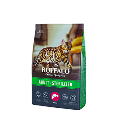 Mr. Buffalo STERILIZED Сухой корм для кошек лосось 0,4 кг