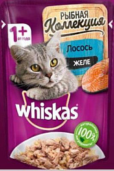WHISKAS® (Вискас) Meaty влажный корм для кошек с лососем 85г пауч 0789
