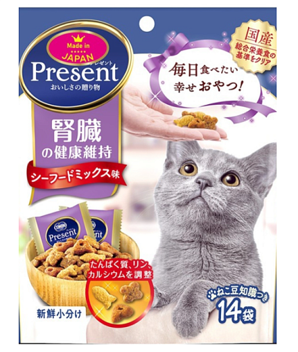 Лакомство для кошек PRESENT с коэнзимом Q10 для здоровья почек и печени (поштучно)