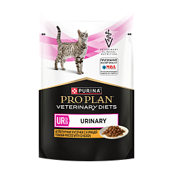 PRO PLAN (Про План) VETERINARY DIETS Urinary корм влажный для кошек при МКБ с индейкой, 85 г