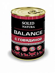 Solid Natura Balance влажный корм для собак Говядина ж/б 0,34 кг 030152