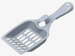 Совок HYGIENE для кошачьего туалета с креплением на бортик, серый 255*95*45мм Triol	