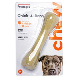 Petstages игрушка для собак Chick-A-Bone косточка с ароматом курицы 14 см средняя 67341