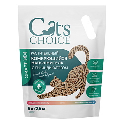 Наполнитель Cat's choice (Кэт Чойс) комкующийся с PH-индикатором, 6л/2,5 кг