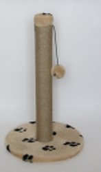 Когтеточка-столб с круглым основанием мех 39*39*63 см "Рыжий кот"