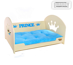 Кровать "Prince&Princess"беж/гол с голубым матрасом LW007BB Limargy