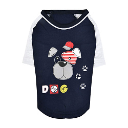 PUPPIA Футболтка для собак "Sniffer", синяя, L, 34х43х30см (Южная Корея)