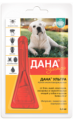 Дана Ультра капли от клещей и блох для собак более 20 кг 1 пипетка, Апиценна