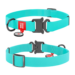 Ошейник WAUDOG Waterproof c QR-паспортом, светящийся, метал.пряжка-фастекс, Ш 25 мм, Дл 31-49см 2785