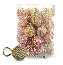 Игрушка для кошек "Шарик с петлей", d50мм (туба 42шт.), Triol