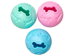 Игрушка для мелких пород мяч под лакомства утолщённый TPR 7 см микс цветов, Симамарт