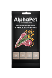 ALPHAPET (Альфапет) лакомство крем-суп для кошек ягненок и облепиха, 48 г