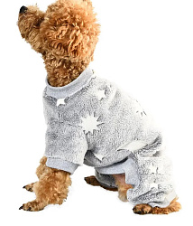 Pet-it плюшевый костюм для собак Star, светится в темноте, серый, размер 30 см