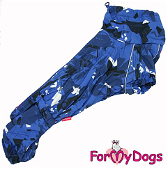 FOR MY DOG Дождевик синий/черный на флисе для мальчиков р-р ТМ2 TDSS0045-2024T M