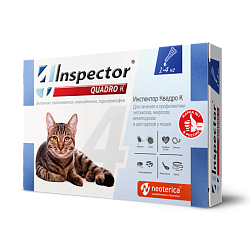 Inspector (Инспектор) капли Квадро К для кошек менее 4 кг 1 пипетка, Неотерика