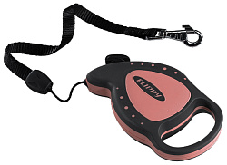 Поводок-рулетка FLIPPY DELUXE CORD Mini розовый - шнур 8 кг 75008021 Ферпласт