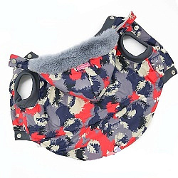 FOR MY DOG Куртка серо/красная (B3) FW494/3-2017