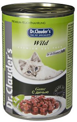 Dr.Clauder's консервы для кошек кусочки с дичью 415 г